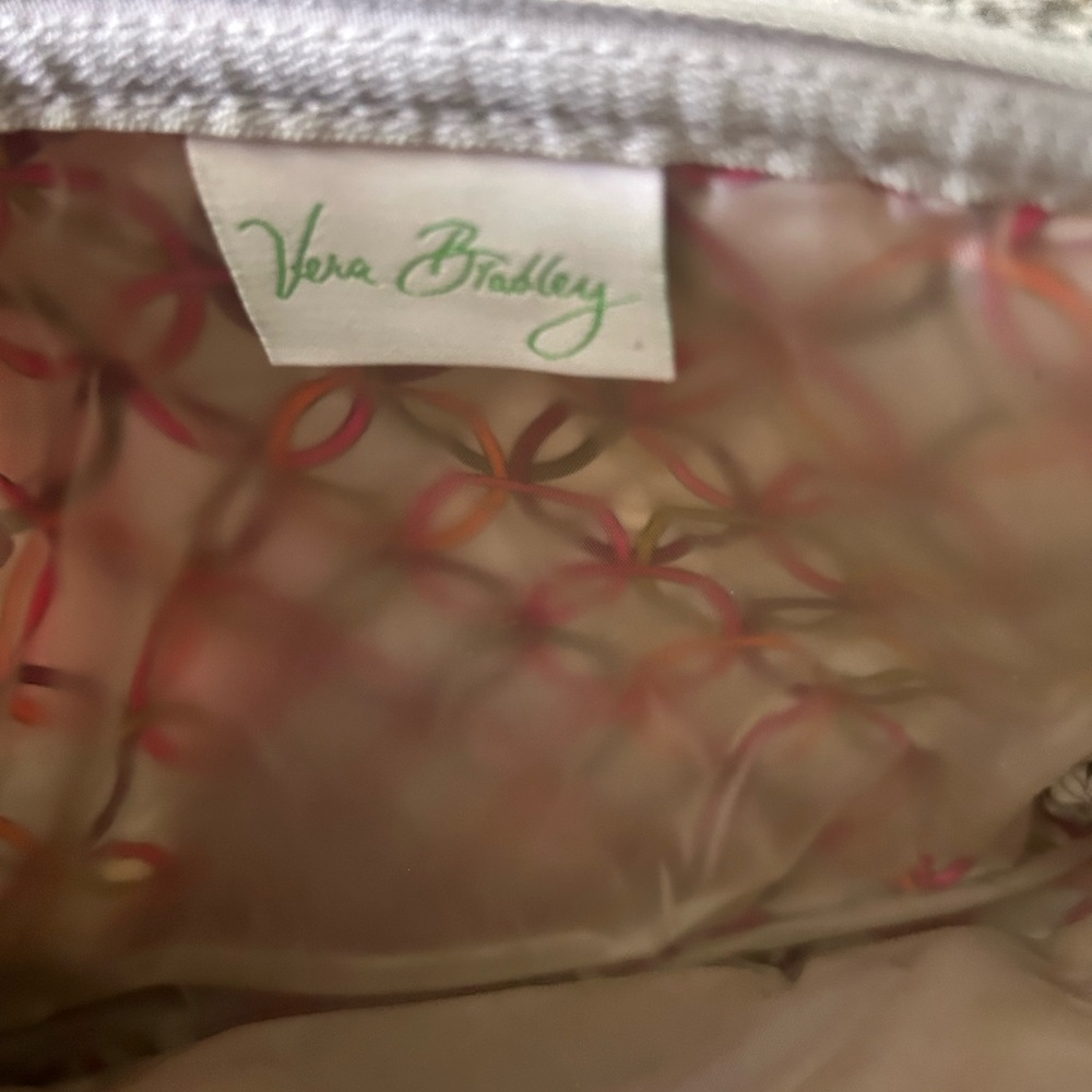 Vera Bradley Pink and Orange Quilted Pouch - Picture 3 of 3